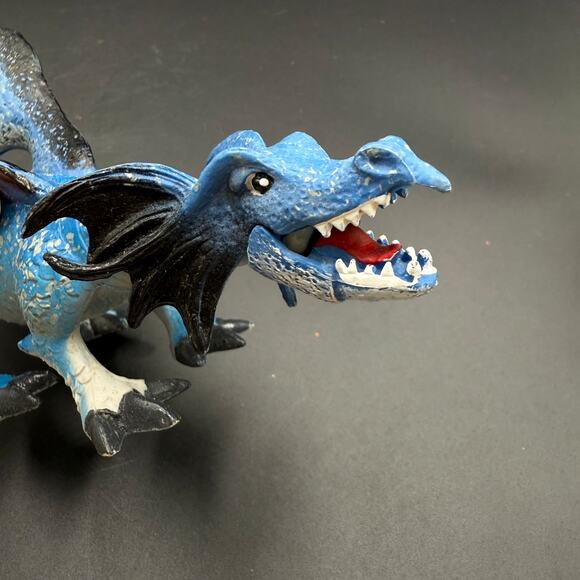 Ice Blue Dragon Toy Figure Blue and Black SDE Shantou - Picture 12 of 13